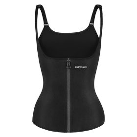 Burvogue Waist Trainer Corset Underbust Shapewear Latex Body Shaper Tummy Slimming Underwear Women Weight Loss Sauna Sweat Vest (size: XXL)