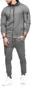 Mens 2 Piece Tracksuit Zipper Hoodie Pants Athletic Tracksuits Casual Hooded Outdoor Sport Suits (size: M)